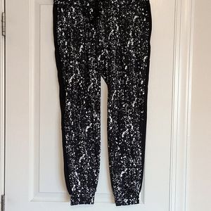 Prismsport Black & White Speckled Joggers - Med